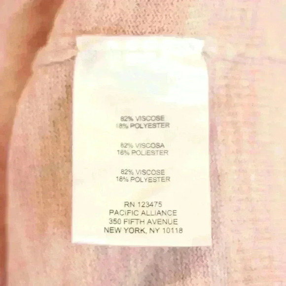 Ellen Tracy Pink Knit Crew Neck Sweater Short Dolman Sleeves SIze Large - Picture 5 of 7